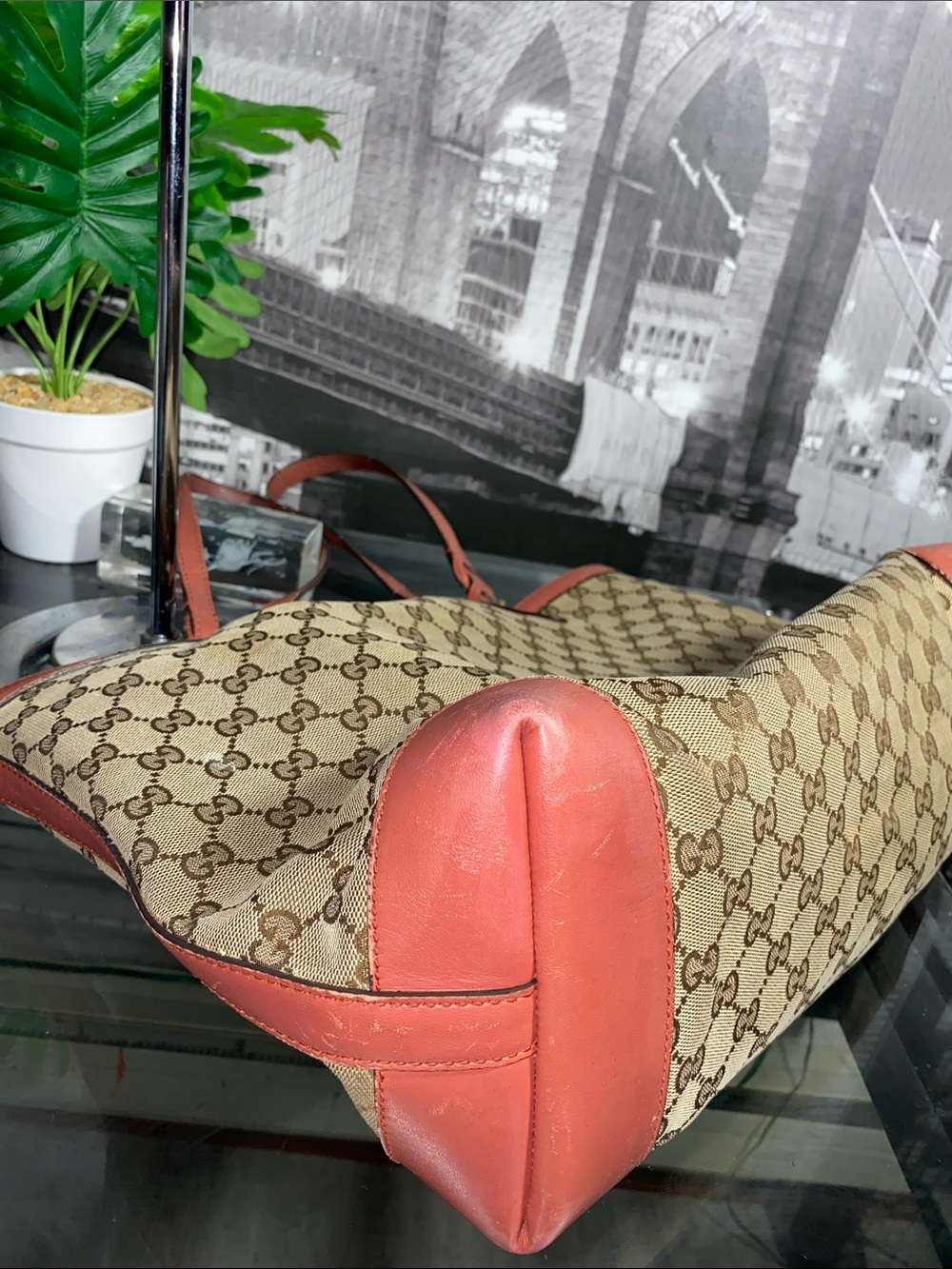 Authentic Rare Pink Gucci GG Tote Bag ONLY Without Pouch - Picture 14 of 17